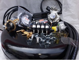 Комплект ГБО 4 Stag Q-Box Basic/ред.Alex Shark 1200/Hana + балон 42л.