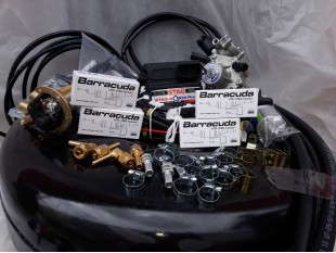 Комплект ГБО 4 Stag Q-Box PLUS/ред.Alex Shark 1200/Barracuda + балон 42л.