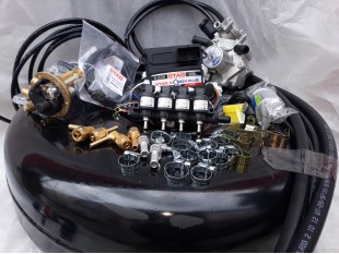 Комплект ГБО 4 Stag Q-Box PLUS/ред.Alex Shark 1200/Hana + балон 42л.