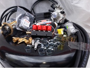 Комплект ГБО 4 Stag Q-Box PLUS/ред.Alex Shark 1200/форс.Valtek + балон 42л.