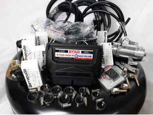 Комплект ГБО 4 на 8 цил Stag QMax Plus/HL Magic/Barracuda + балон 42л.